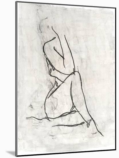 Embellished Nude Contour Sketch I-Ethan Harper-Mounted Art Print