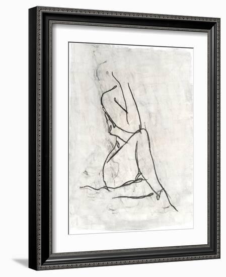 Embellished Nude Contour Sketch I-Ethan Harper-Framed Art Print