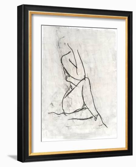 Embellished Nude Contour Sketch I-Ethan Harper-Framed Art Print