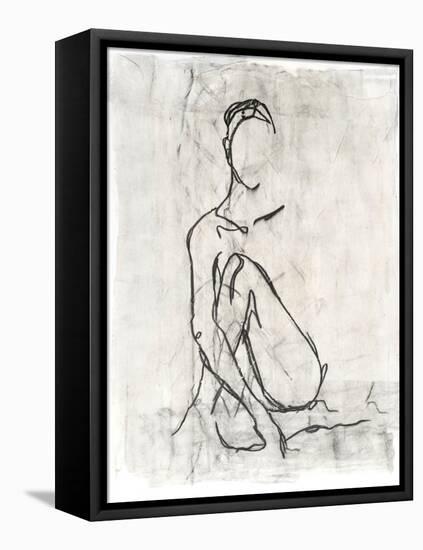 Embellished Nude Contour Sketch II-Ethan Harper-Framed Stretched Canvas