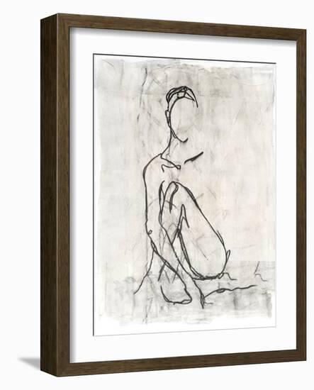 Embellished Nude Contour Sketch II-Ethan Harper-Framed Art Print