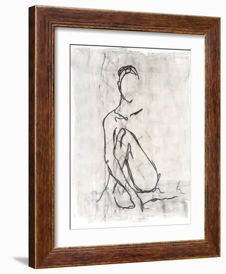 Embellished Nude Contour Sketch II-Ethan Harper-Framed Art Print