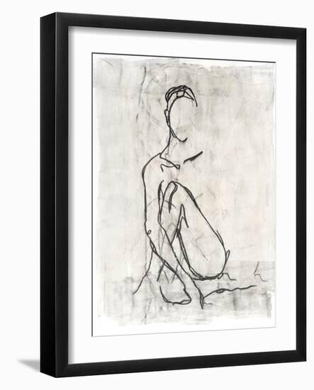 Embellished Nude Contour Sketch II-Ethan Harper-Framed Art Print