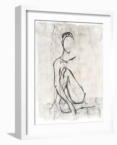 Embellished Nude Contour Sketch II-Ethan Harper-Framed Art Print