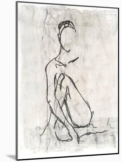 Embellished Nude Contour Sketch II-Ethan Harper-Mounted Art Print