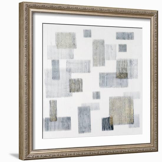 Embellished Shadow Squares II-Vanna Lam-Framed Art Print