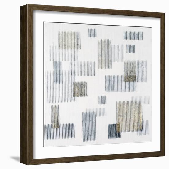 Embellished Shadow Squares II-Vanna Lam-Framed Art Print