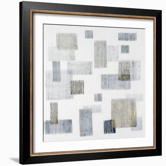 Embellished Shadow Squares II-Vanna Lam-Framed Art Print