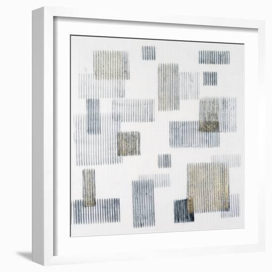 Embellished Shadow Squares II-Vanna Lam-Framed Art Print