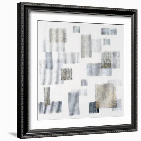 Embellished Shadow Squares II-Vanna Lam-Framed Art Print