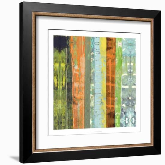 Embellished Vibrant Stripes I-Jennifer Goldberger-Framed Art Print