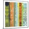 Embellished Vibrant Stripes I-Jennifer Goldberger-Mounted Art Print