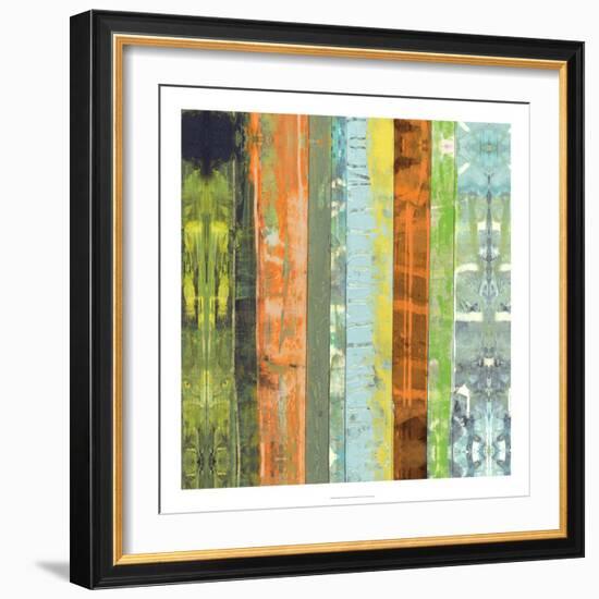 Embellished Vibrant Stripes I-Jennifer Goldberger-Framed Art Print