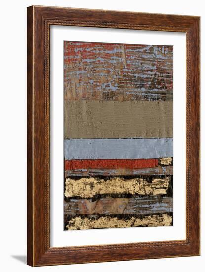 Embellished Wax Textures I-Jennifer Goldberger-Framed Art Print