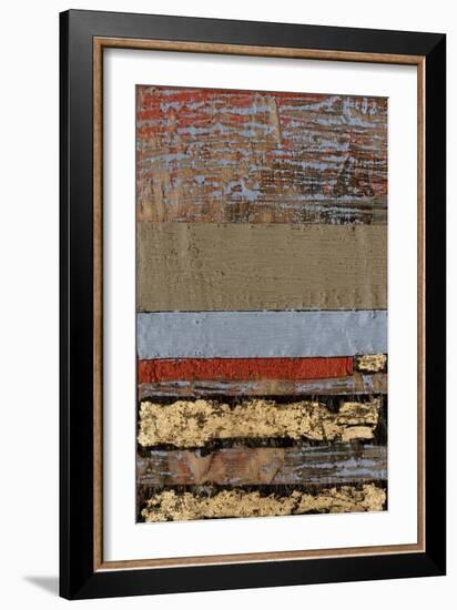 Embellished Wax Textures I-Jennifer Goldberger-Framed Art Print