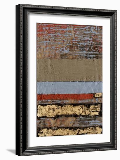 Embellished Wax Textures I-Jennifer Goldberger-Framed Art Print