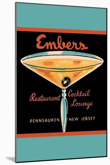 Embers Restaurant Cocktail Lounge-null-Mounted Art Print