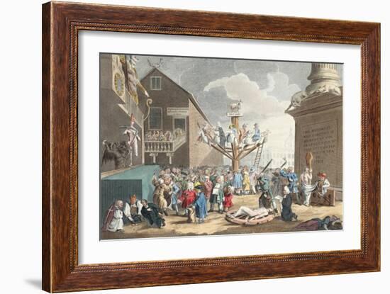 Emblematical Print of the South Sea, Illustration from 'Hogarth Restored: the Whole Works of the…-William Hogarth-Framed Giclee Print