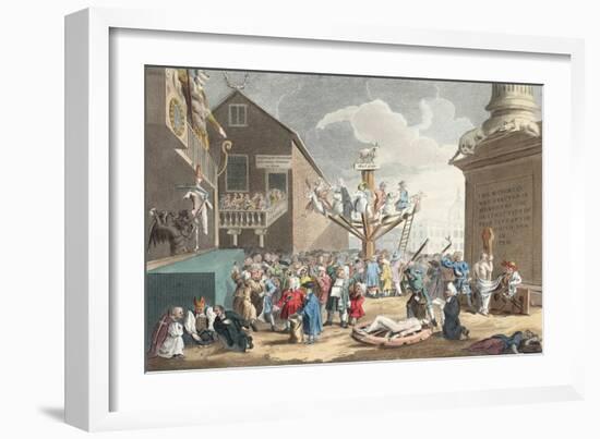 Emblematical Print of the South Sea, Illustration from 'Hogarth Restored: the Whole Works of the…-William Hogarth-Framed Giclee Print