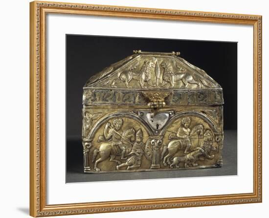 Embossed Silver Reliquary of Saint Stanislaus, 12th Century-null-Framed Giclee Print