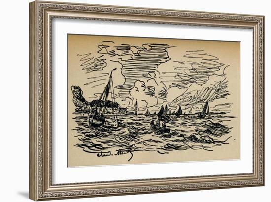 Embouchure De La Seine a Honfleur, C1865-Claude Monet-Framed Giclee Print