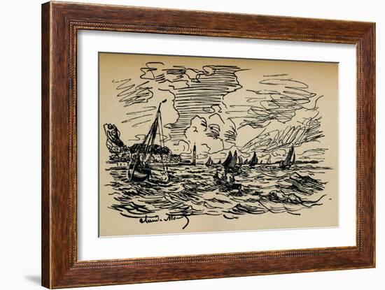 Embouchure De La Seine a Honfleur, C1865-Claude Monet-Framed Giclee Print