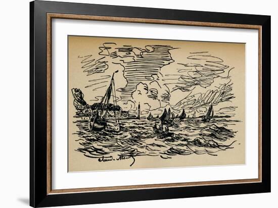 Embouchure De La Seine a Honfleur, C1865-Claude Monet-Framed Giclee Print