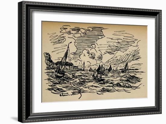 Embouchure De La Seine a Honfleur, C1865-Claude Monet-Framed Giclee Print