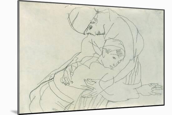 Embrace, 1914-Egon Schiele-Mounted Giclee Print