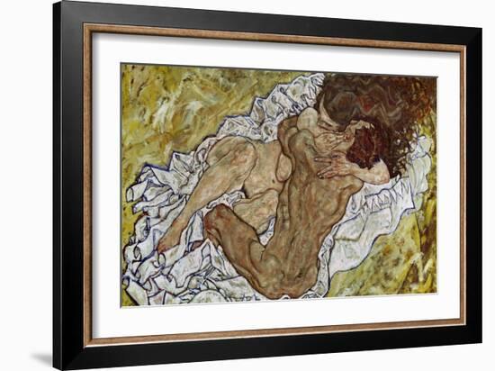 Embrace (Lovers II), 1917-Egon Schiele-Framed Giclee Print