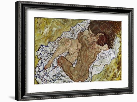 Embrace (Lovers II), 1917-Egon Schiele-Framed Giclee Print