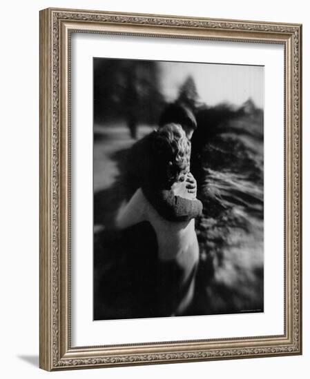 Embrace of a Couple in Love-Nina Leen-Framed Photographic Print