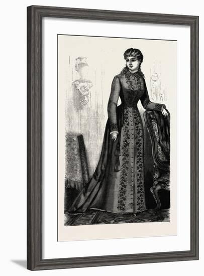 Embroidered Morning Robe, Fashion, 1882-null-Framed Giclee Print