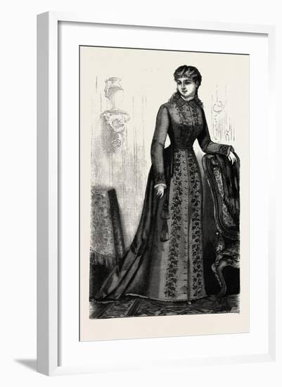 Embroidered Morning Robe, Fashion, 1882-null-Framed Giclee Print