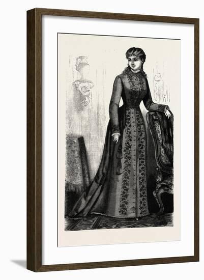 Embroidered Morning Robe, Fashion, 1882-null-Framed Giclee Print