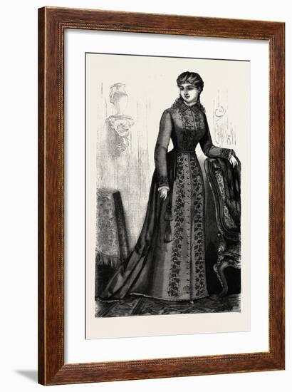 Embroidered Morning Robe, Fashion, 1882-null-Framed Giclee Print