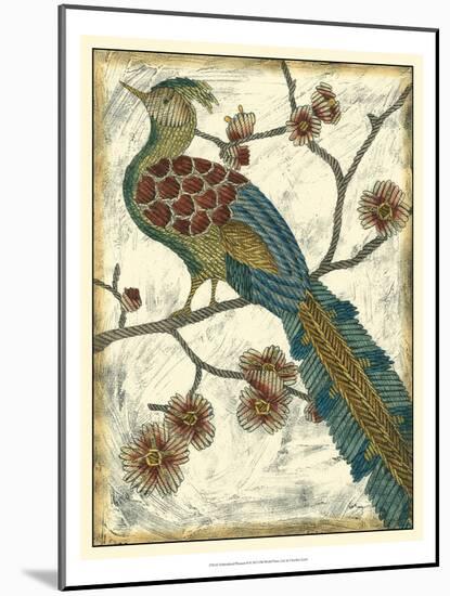 Embroidered Pheasant II-Chariklia Zarris-Mounted Art Print