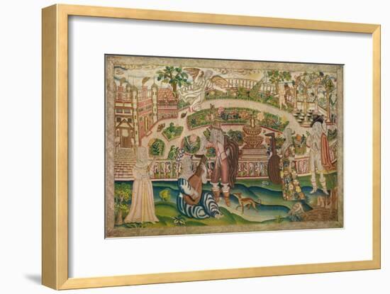 'Embroidered Picture, 17th Century', (1929)-Unknown-Framed Giclee Print