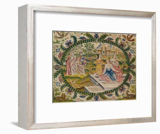 'Embroidered Picture, Mid-17th Century', (1929)-Unknown-Framed Giclee Print