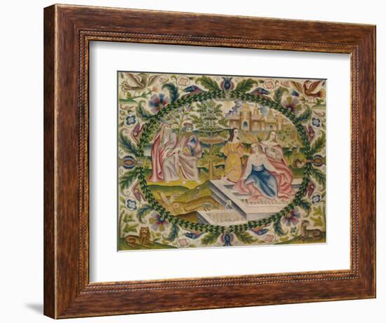 'Embroidered Picture, Mid-17th Century', (1929)-Unknown-Framed Giclee Print