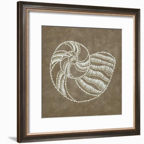 Embroidered Shells II-Chariklia Zarris-Framed Premium Giclee Print