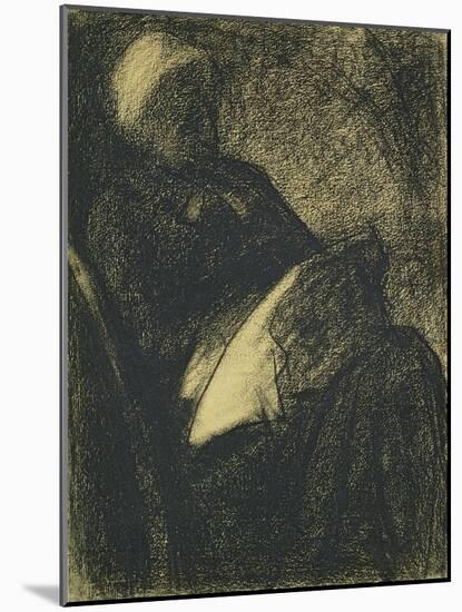 Embroiderer, 1882-Georges Seurat-Mounted Giclee Print