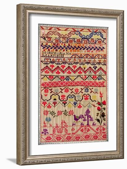 Embroidery Sampler-Mexican School-Framed Giclee Print