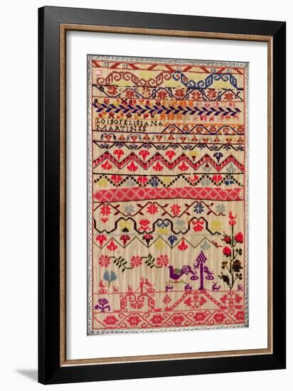 Embroidery Sampler-Mexican School-Framed Giclee Print