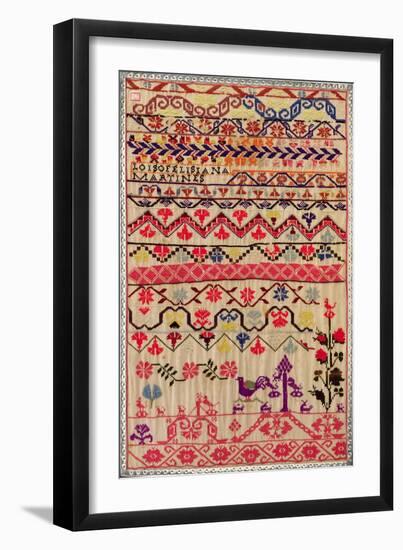 Embroidery Sampler-Mexican School-Framed Giclee Print