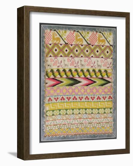 Embroidery Sampler-Mexican School-Framed Giclee Print