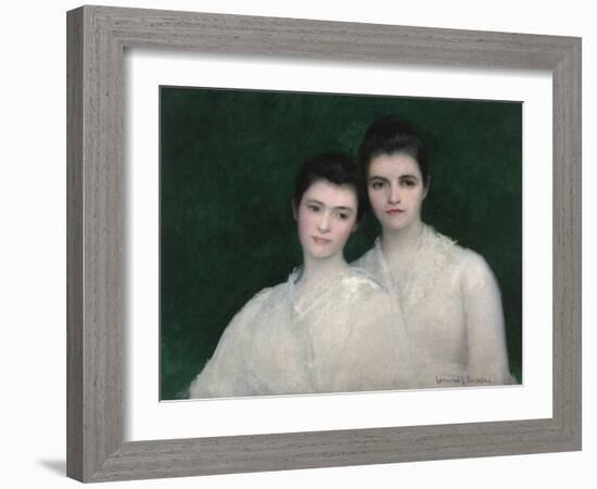 Emeline and Josephine Tarbell, C.1905 (Oil on Canvas)-Edmund Charles Tarbell-Framed Giclee Print