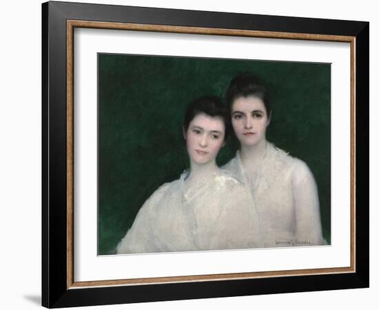 Emeline and Josephine Tarbell, C.1905 (Oil on Canvas)-Edmund Charles Tarbell-Framed Giclee Print