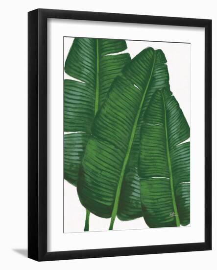 Emerald Banana Leaves II-Janelle Penner-Framed Art Print