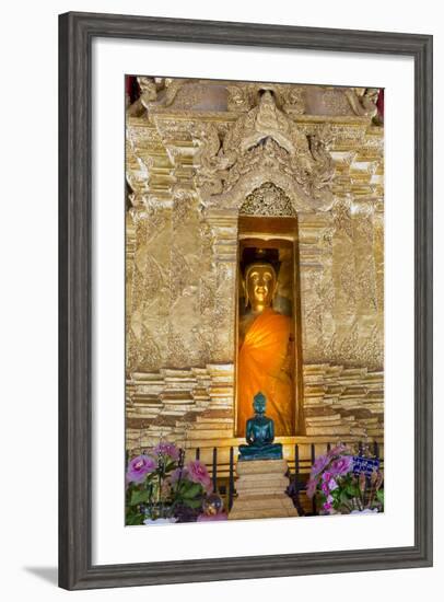 Emerald Buddha and Golden Buddha in the Main Bot of Historic Wat Phra That Lampang Luang Temple-Alex Robinson-Framed Photographic Print